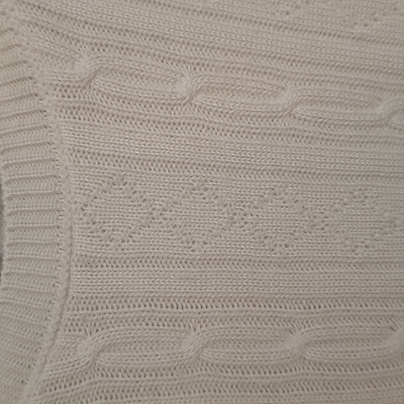 Cream Crew Neck Knit Sweater PL - Picture 3 of 5